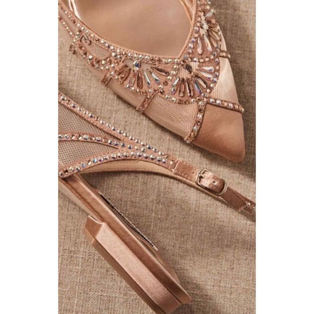 Anthropologie BHLDN x Badgley Mischka Hanna Flats Size 8.5 - Picture 3 of 9